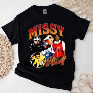 Missy Elliott T-Shirt Singer Graphic Music Tour 2024 Fan Retro Concert 92